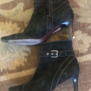 Nordstrom Black Suede ankle booties